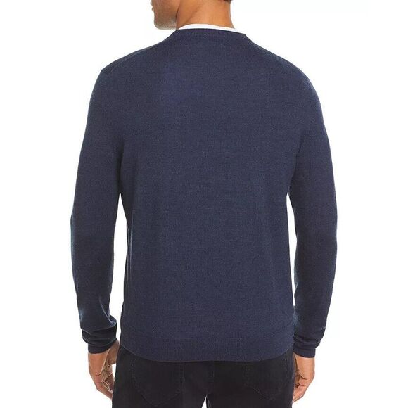 NWT Bloomingdale's 100% Merino Wool Crewneck Sweater XXL Steel - Picture 2 of 4